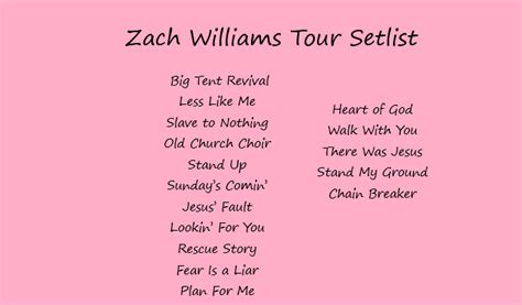 Zach williams tour 2023 setlist. Things To Know About Zach williams tour 2023 setlist. 